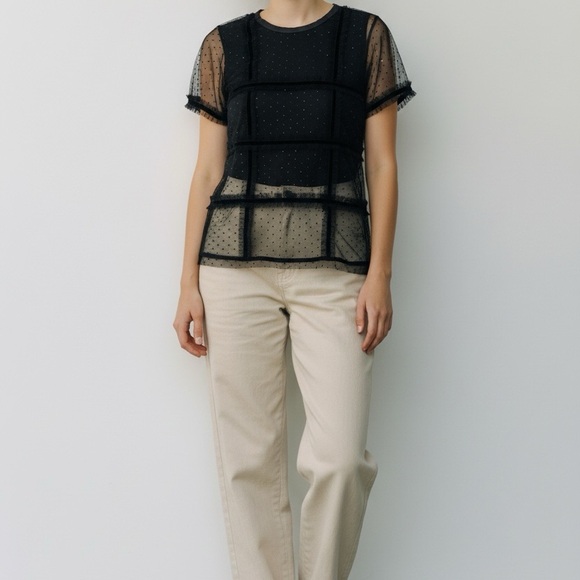 Valentino Black Sheer Women's Top - Picture 3 of 7